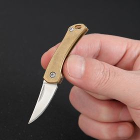 Retro Brass Rhino Mini A Folding Knife Sharp Self-defense