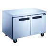 2 Door Commercial Undercounter Refrigerator made by stainless steel 48.125 in. W 12.2 cu.ft.