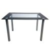 110cm Dining Table Tempered Glass Dining Table