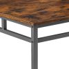 Bar table set 5PC Dinging table set with high stools, structural strengthening, industrial style. Rustic Brown, 43.31'' L x 23.62'' W x 35.43'' H.