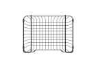 Oceanstar Stackable Metal Wire Storage Basket Set for Pantry, Countertop, Kitchen or Bathroom – Black, Set of 2