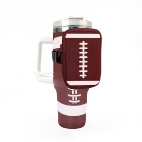 New Neoprene Cup Body Bag 40oz Water Cup Out Portable Small Bag Cow Multi-functional Key And COIN Case (Option: Rugby)