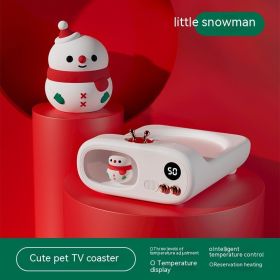 Cartoon Cup Warming Holder Night Light Warm Cup Household Constant Temperature Plastic Coaster (Option: Ice Man)