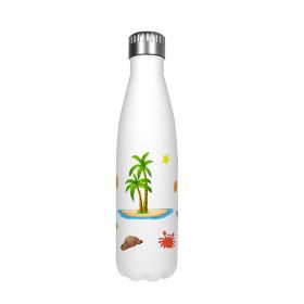 Cartoon Cute Stainless Steel Cup Large Volume Bottle Bowling Cup (Option: Beach 2-500ml)