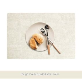 Simple Table Mat Leather Meal Waterproof And Heat Insulation (Option: Creamy White)