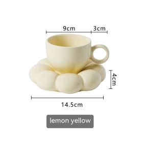 Mug Ceramic Cute Flowers Girl Heart (Option: Cream Yellow-200ml)