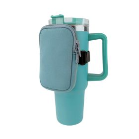 New Neoprene Cup Body Bag 40oz Water Cup Out Portable Small Bag Cow Multi-functional Key And COIN Case (Option: sky blue)