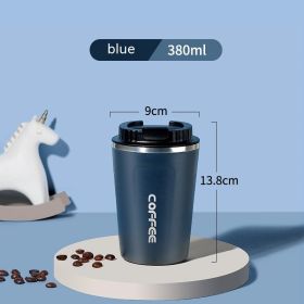 Stainless Steel Portable Convenient Cup (Option: Blue 380ML-380mlto510ml)