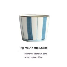 Japanese Ceramic Tableware Straight Cup (Option: Ten Grass-150to200ml)