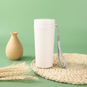 Plastic Wheat Straw Water Cup (Option: Beige-301 400ml)