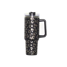 304 Stainless Steel Vacuum Cup Second Generation 40oz Cup (Option: Laser Leopard Print Black-40oz)