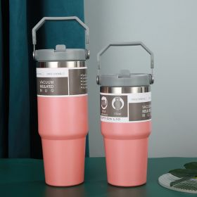 Portable Portable Cup Large Capacity (Option: Pink Single Drink-900ML)