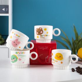 Creative Porcelain Cup Cartoon Couple Mug (Option: Animal Random Color 1PCs Sub-280ml)