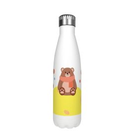 Cartoon Cute Stainless Steel Cup Large Volume Bottle Bowling Cup (Option: Bear 2-500ml)