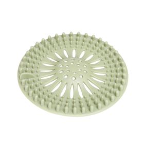 Bathroom Hair Sink Filter Floor Drain Strainer Water Hair Stopper Bath Catcher Shower Cover Clog Kitchen Sink Anti-blocking (Color: Green)