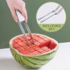 1pc Watermelon Cutter Slicer, Stainless Steel Watermelon Cube Cutter Quickly Safe Watermelon Knife, Fun Fruit Salad Melon Cutter For Kitchen Gadget