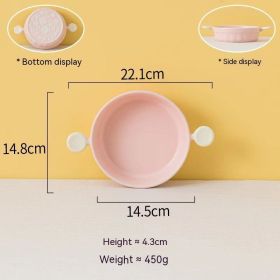 Cream Color Binaural Ceramic Ovenware (Option: Pink Binaural Baking Bowl-Macaron Tableware)