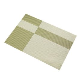 Thickened Non Washable Children's Anti-skid Meal Mat (Option: Green Grid-4pcs)